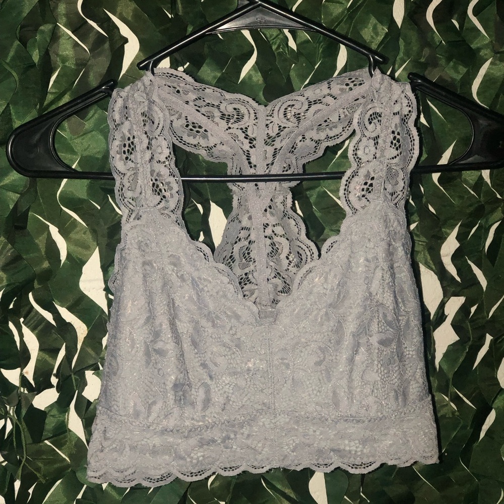 Serra Lace Bralette in Light Gray